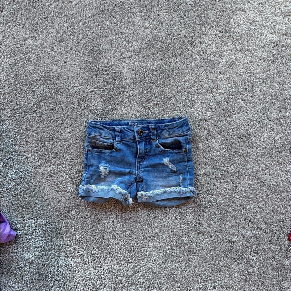 Hippie Girl Distressed Denim Shorts Jean shortsβ Size 4 - Picture 2 of 9